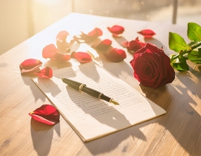 信纸玫瑰花非主流时光摄影图片